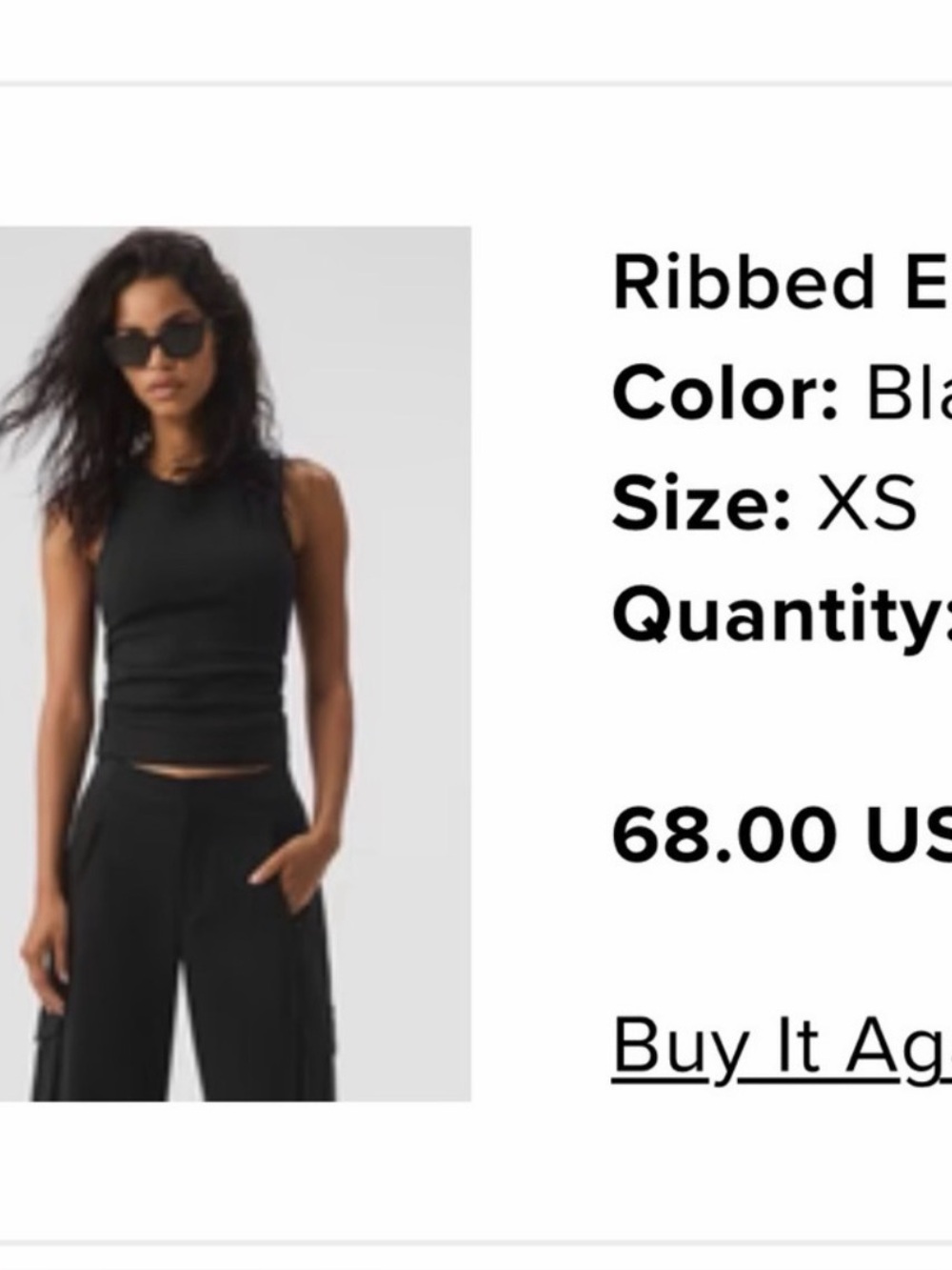 Alo Ribbed En Pointe Tank